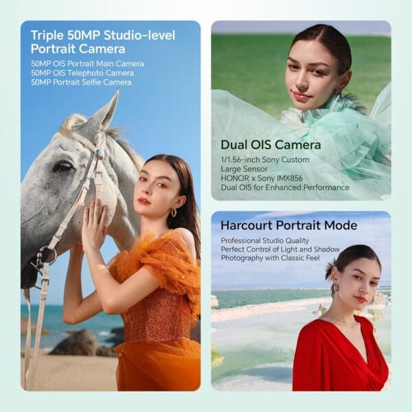 HONOR 200 5G (Moonlight White, 8GB + 256GB) | 6.7-inch AMOLED Quad-Curved Display | Dual OIS 50MP + 50MP + 12MP Camera | 50MP Selfie Camera | AI-Powered MagicOS 8.0 | Without Charger - Image 2