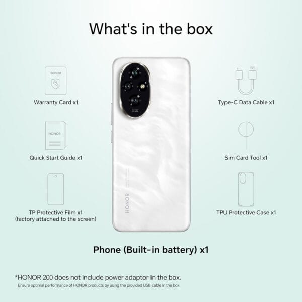 HONOR 200 5G (Moonlight White, 8GB + 256GB) | 6.7-inch AMOLED Quad-Curved Display | Dual OIS 50MP + 50MP + 12MP Camera | 50MP Selfie Camera | AI-Powered MagicOS 8.0 | Without Charger - Image 4