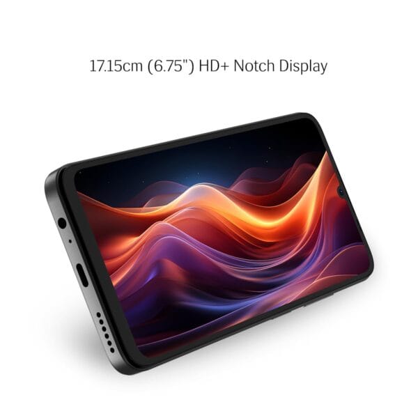 Lava O3 (Glossy Blue, 3 GB RAM, 64 GB Storage) | Biggest 6.75" HD+ Display | 13MP AI Dual Rear Camera | 5000 mAh Battery | Secure Face Unlock | Fingerprint Reader | Charger & Phone-Cover in Box - Image 4