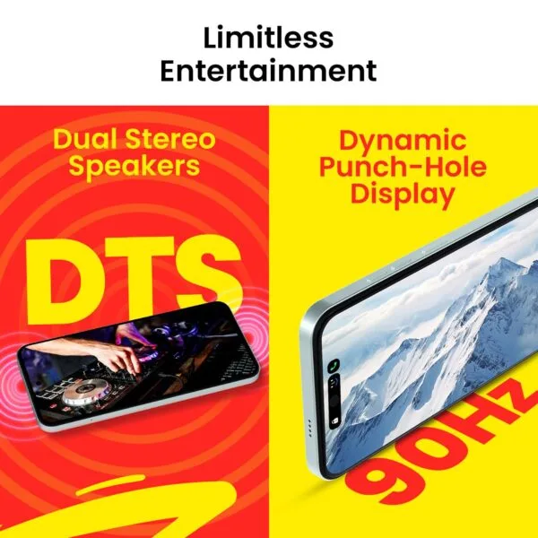 Tecno POP 9 (Magic Skin Green, 3GB+64GB) |India's 1st Mediatek G50 | IP54 Rated | IR Remote | Dual Speaker with DTS | 36 Month Lag Free Fluency | 15W Fast Charging Support | 5000 mAh Battery - Image 4