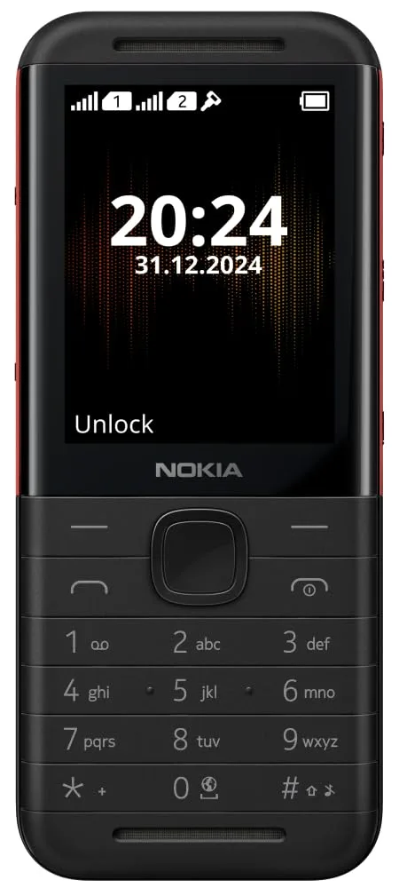 Nokia 5310 Dual SIM Keypad Phone with MP3 Player, Wireless FM Radio and Rear Camera with Flash | 1 Year Replacement Guarantee | Black/Red - Image 2