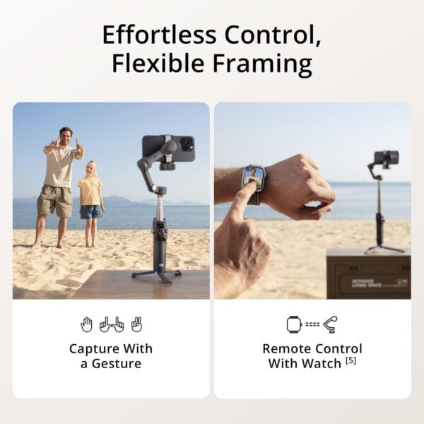 DJI Osmo Mobile 7P Gimbal Stabilizer for iPhone, Android, Native Tracking, Lighting,3-Axis Phone Gimbal,One-Tap Edit, Built-in Extension Rod & Tripod,Phone Charging, Vlogging Stabilizer YouTube Video - Image 6
