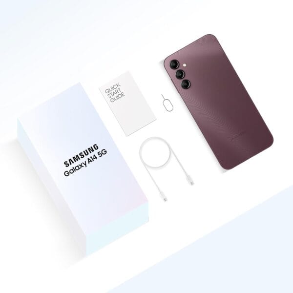 Samsung Galaxy A14 5G (Dark Red, 4GB, 128GB Storage) | Triple Rear Camera (50 MP Main) | Upto 8 GB RAM with RAM Plus | Without Charger - Image 4