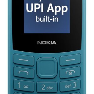 Nokia 106 4G Keypad Phone with 4G, Built-in UPI Payments App, Long-Lasting Battery, Wireless FM Radio & MP3 Player, and MicroSD Card Slot | 1 Year Replacement Guarantee | Blue