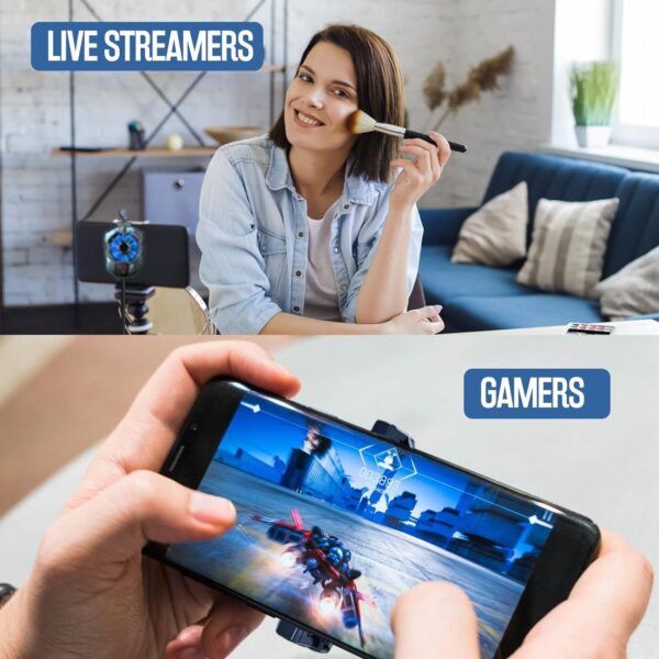 Sounce Phone Cooler Gaming Fan, Led Gaming Mobile Cooler Fan With Two Cooling Speeds & RGB Lights, Mobile Phone Radiator Fan for iPhone, Smartphones from 4.5-7 in, Cooling Fan for Live Streamingng - Image 7