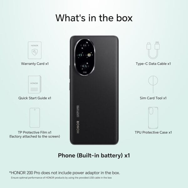 HONOR 200 Pro 5G (Black, 12GB+512GB) | Quad-Curved AMOLED Display | Dual OIS, Triple Camera - 50MP + 50MP + 12MP Camera | Snapdragon 8s Gen 3 | AI-Powered MagicOS 9.0 | Without Charger - Image 4