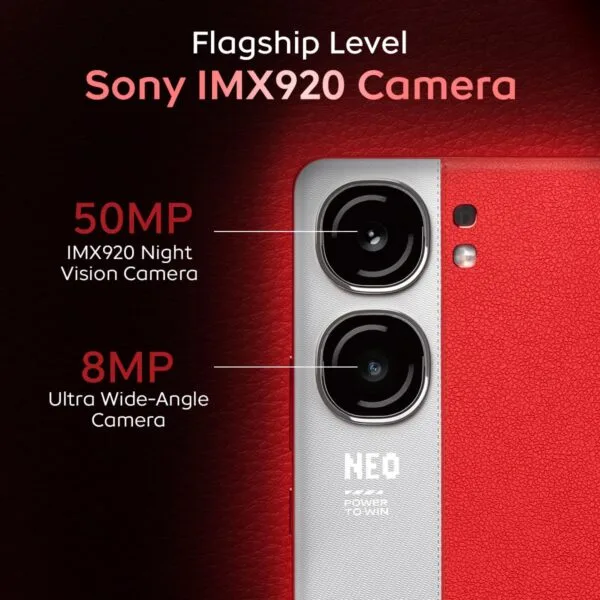iQOO Neo9 Pro 5G (Fiery Red, 8GB RAM, 128GB Storage) | Snapdragon 8 Gen 2 Processor | Supercomputing Chip Q1 | Flagship Level Sony IMX920 Camera - Image 3