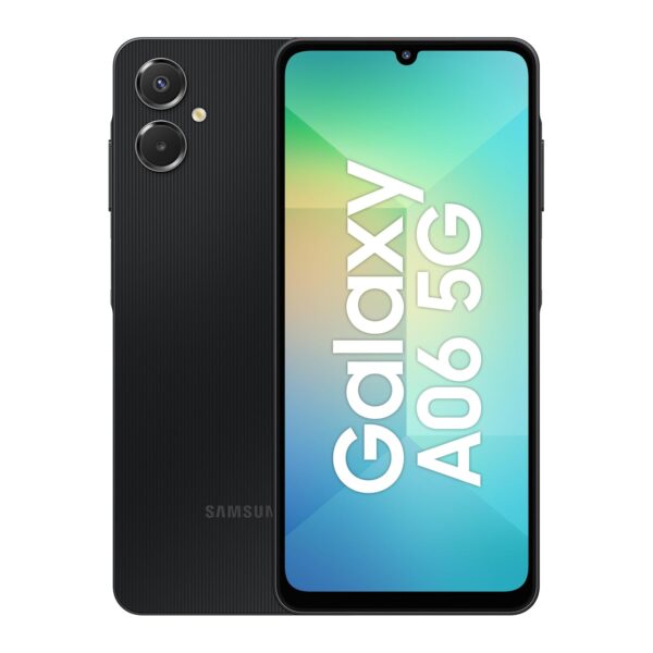 Samsung Galaxy A06 5G (Black, 6GB RAM, 128GB Storage)| True 5G with 12 5G Bands | 50MP Dual Camera | 4 Gen Updates | IP54 | Voice Focus
