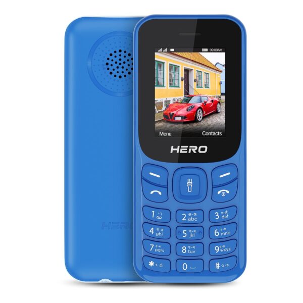 Lava Hero Shakti 2025 Dual Sim Keypad Mobile Phone (with Vibration Alert) | 1.8" Display | Super Saving Battery Mode | Stylish Design | Number Talker | (Pepsi Blue)