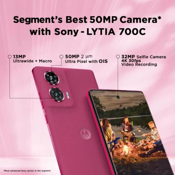 Motorola Edge 50 Fusion 5G (Hot Pink, 8GB RAM, 128GB Storage) - Image 4