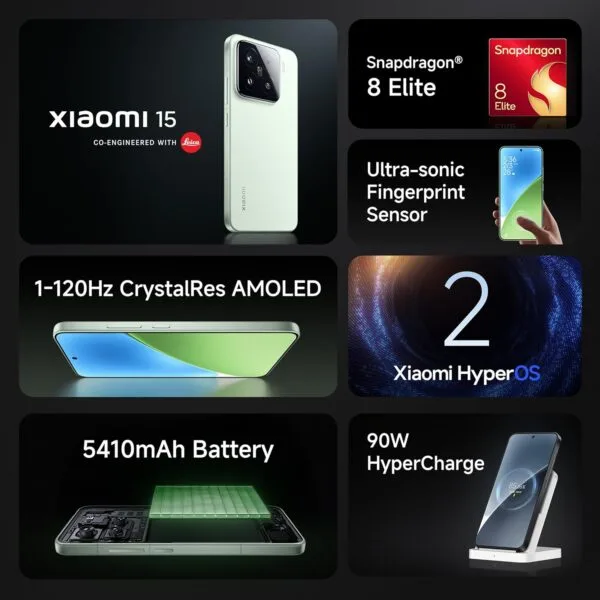 Xiaomi 15 (Green, 12GB RAM, 512GB Storage) - Image 2